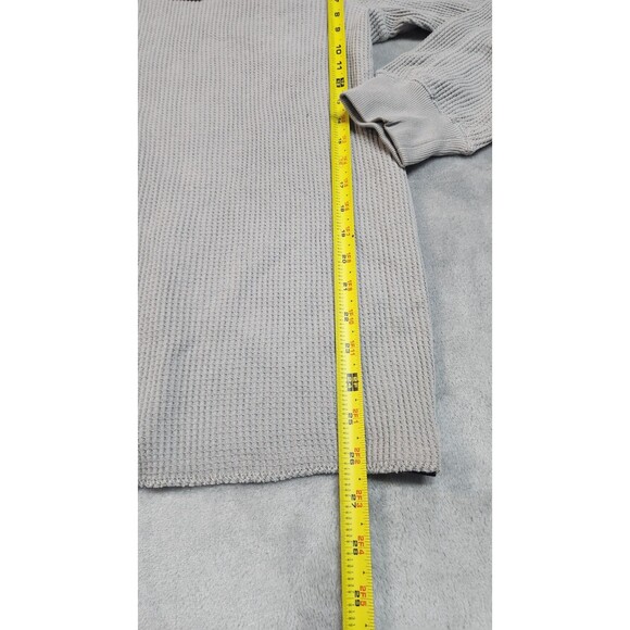 Grayers Mens Medium Gray Brawny Waffle Crew Shirt Long Sleeve 100% Cotton NWT - Picture 8 of 10